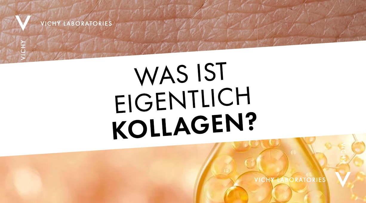 Ein Banner mit dem Schriftzug „Was ist eigentlich Kollagen?“ 