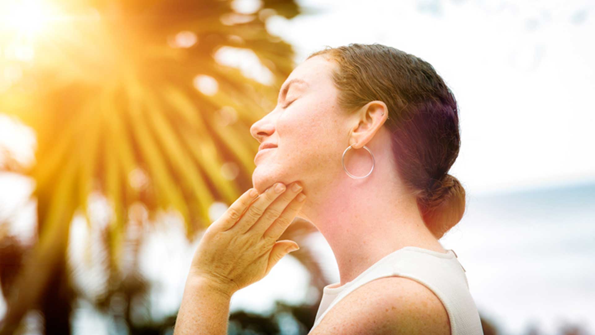 Sonnenbrand im Gesicht