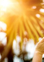 Sonnenbrand im Gesicht