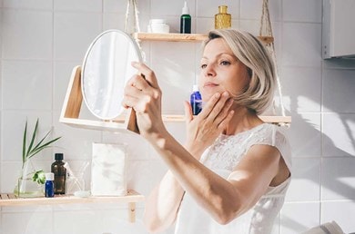 Haut in den Wechseljahren