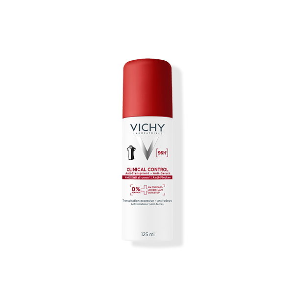 Vichy Clinical Control Anti-Transpirant Deodorant-Spray 96h, rote Kappe, 125 ml