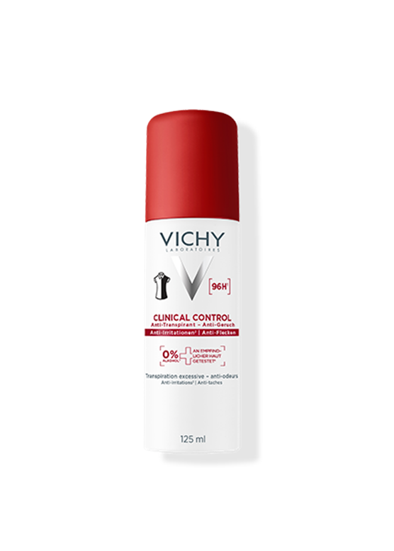Vichy Clinical Control Anti-Transpirant Deodorant-Spray 96h, rote Kappe, 125 ml