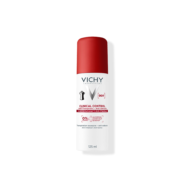 Vichy Clinical Control Anti-Transpirant Deodorant-Spray 96h, rote Kappe, 125 ml