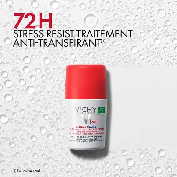 Image du produit du déodorant roll-on Vichy Stress Resist 72h pour une protection anti-odeurs pendant 72 heures