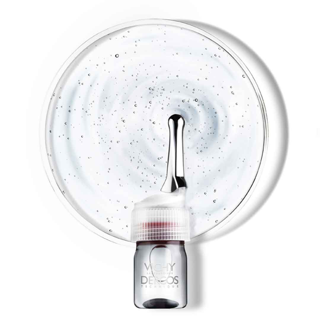 Produktflasche mit Aufsatz und Textur im Hintergrund