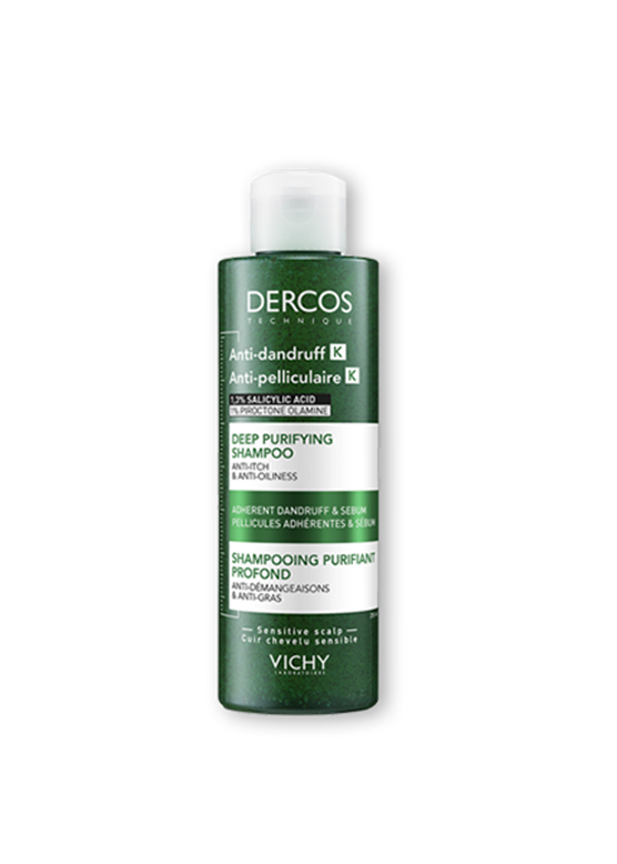 VICHY DERCOS AntiDandruff K Deep Purifying Shampoo Adherent Dandruff Sebum 250ml