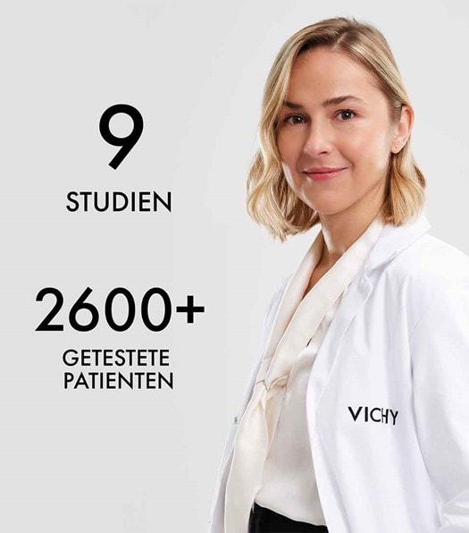 Eine Frau im Vichy-Kittel lächelt in die Kamera. Es wurden in 9 Studien über 2600 Patienten getestet.