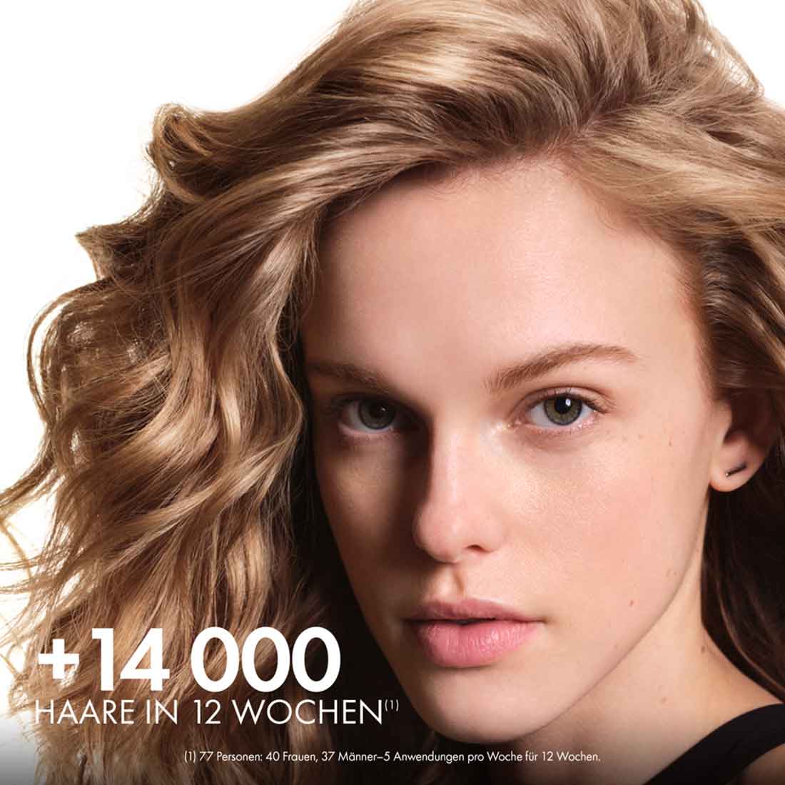 Nahaufnahme von gesundem braunem Haar, Symbol für Haarwachstum.