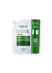 Recharge Vichy Dercos antipelliculaire 390 ml pour cheveux normaux à gras avec Selenium Clinical.