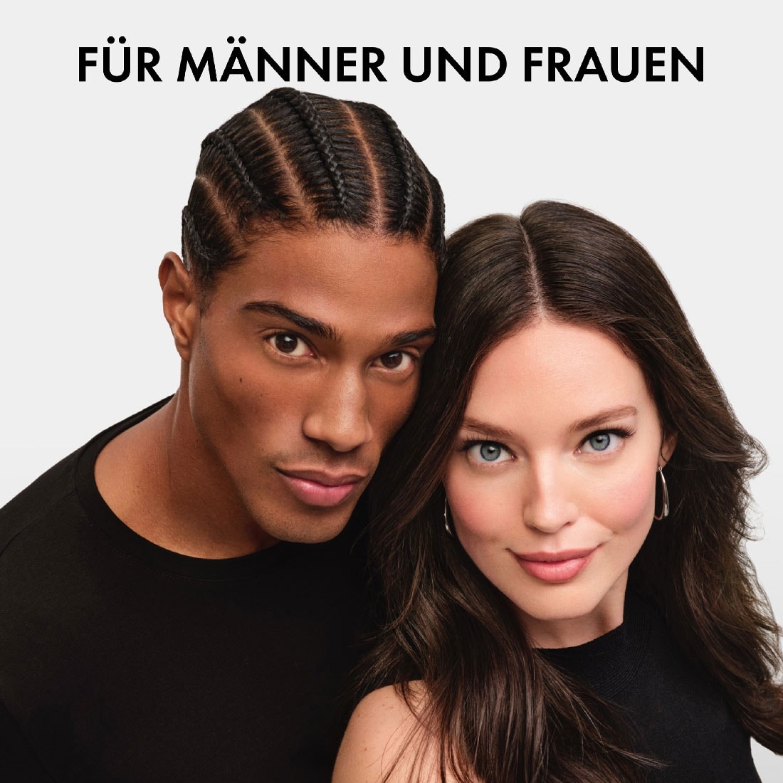 Zwei Personen als Werbemotiv für Vichy Dercos mit dem Hinweis «Für Männer und Frauen».