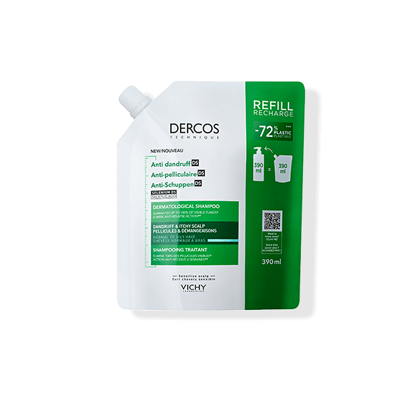 Vichy DERCOS Nachfüllpack Anti-Schuppen Shampoo für fettiges Haar Produktbild