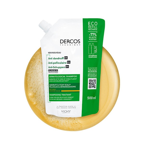 DERCOS Nachfuellpack Anti Schuppen Shampoo fuer trockenes Haar Visual 2
