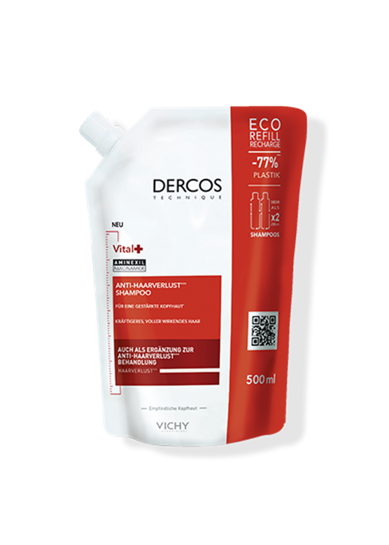 Plan produit 1 de la recharge de shampoing vitalité DERCOS