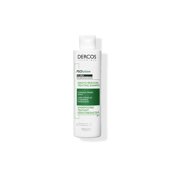 Une bouteille de DERCOS Technique Shampooing PSOlution