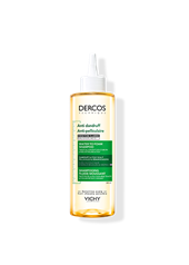 Flacon du shampooing antipelliculaire Water to Foam de Vichy Dercos. Avec applicateur pour un soin ciblé du cuir chevelu.