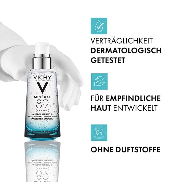 Vichy Minéral 89 – dermatologisch getesteter Booster für empfindliche Haut, ohne Duftstoffe