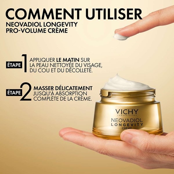 Illustration de l'application de la crème.