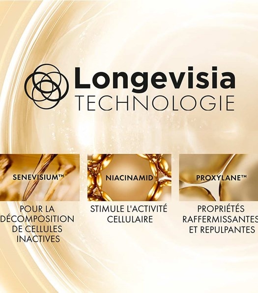 Liste des ingrédients de la crème. Senevisium, niaciamide et proxylane.