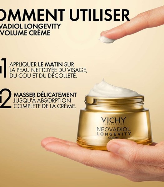 Illustration de l'application de la crème.