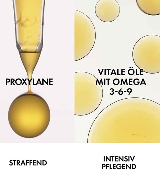 Die Vichy Neovadiol Magistral Nachtcreme enthält Proxylane und Vitale Öle mit Omega 3-6-9, ist straffed und pflegt intensiv.