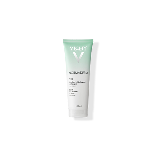 Vichy NORMADERM 3in1 als Reinigungsfluids Peeling, Reinigung und Maske in einem