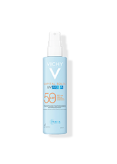 Vichy Capital Soleil UV Aqua Sonnenspray LSF 50 in hellblauer Sprühflasche, 200 ml